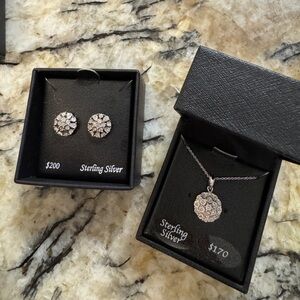 Sterling Silver Floral Jewelry Set